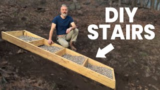 MAKE DIY Outdoor Stairs for Hills 2024 UPDATE [upl. by Griseldis902]