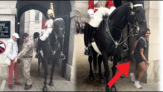 ⛔️🫢 SHOCKING She RUNS recklessly through the Horse Box Guard told him OFF 3 TIMES [upl. by Longwood]