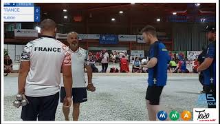 Petanque European Championship 2024 Men Doube Lacroix France vs Suede [upl. by Nylahsoj]