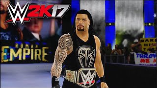 Epic Showdown Roman Reigns Retains Title Against Strowman in WWE 2K17 [upl. by Aramen]