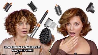 PERFECT FALL BLOWOUT ROUTINE ON MY CURLY HAIR USING THE NEW AIRWRAP ROUND BRUSH amp ATTACHMENTS [upl. by Akimehs433]