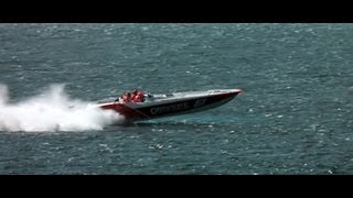 Powerboat Race Portland Bill CowesTorquayCowes Spectacular [upl. by Keane]