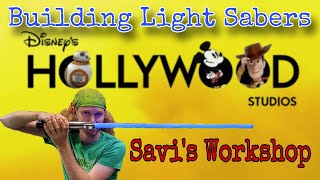 Building Light Sabers at Galaxys Edge in Disney Worlds Hollywood Studios  Savis Workshop [upl. by Trebled]