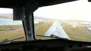 Loganair Sumbrugh approach runway 33 Saab 340 EGPB [upl. by Airtemad]