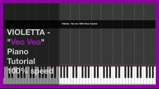 Violetta 3 quotVeo veoquot Piano Tutorialcover 100 speed [upl. by Jerrilyn614]