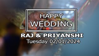 Raj amp Priyanshi  Wedding  Tuesday 02012024  Patel Digital Studio Borsad [upl. by Aryt]