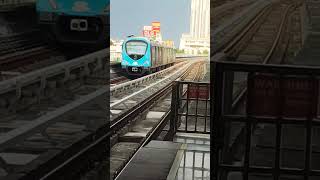 THE KOCHI METRO DEPARTING FROM ERNAKULAM STATION 🚉 [upl. by Anan572]