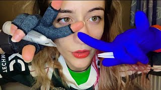 ASMR fast chaotic FACE INSPECTION 🧤⚡️upclose personal attention [upl. by Helse]