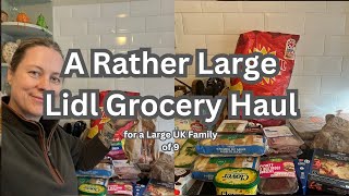 A Rather Large Lidl Grocery Haul£220 For A Large UK Family Of 9Some Christmas Groceries included [upl. by Dagley726]