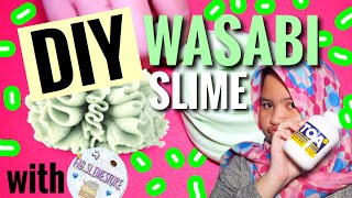 DIY WASABI SLIME fabslimestore SLIME TUTORIAL INDONESIA  MUDAH [upl. by Asirrak895]