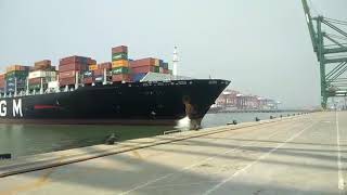 Big container ship hit dock while coming alongside II jetty accidents II marine incidents at port [upl. by Inod672]