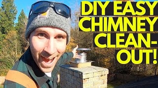 DIY EASY Chimney Clean Out for Less Than 80 [upl. by Gnouh]