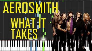 Aerosmith  What It Takes Piano Tutorial  Chords  How To Play  Cover [upl. by Perdita]