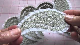 How to Machine Embroider a Paisleydesigned Free Standing Lace Doily [upl. by Haymo]