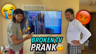 Broken TV Prank on Dad HE STARTED PRAYING [upl. by Wakerly]