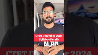 CTET December 2024 Notification 2024  CTET Syllabus ctetdecember2024 [upl. by Volny922]