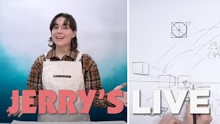 Jerrys LIVE Episode JL313 Intro to Perspective Drawing [upl. by Tamra392]