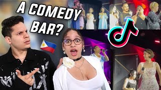 Comedy Bars in the Philippines are DIFFERENT😂🎤 Latinos react to Comedians singing Through the Fire [upl. by Tavish]