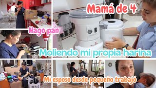 MI DIA CM MAMA DE 4💯Ahora muelo mi harina👍Queque de 🥕Enseñando niños responsables desde pequeños👌 [upl. by Aeki]