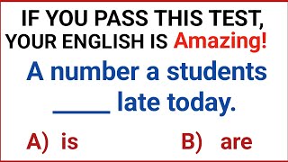 English Grammar Test🌟 Can You Score 3030 Improve your English  learn English [upl. by Elatan549]