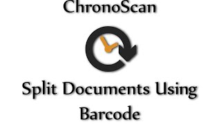 Split Documents Using Barcode on ChronoScan [upl. by Aicad308]