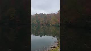 Panoramic view of Laurel lake autumn Breaks Interstate Park in Breaks VA [upl. by Glovsky]