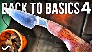 MAKING A KNIFE WITH NO POWER TOOLS PART 4 [upl. by Akselav]