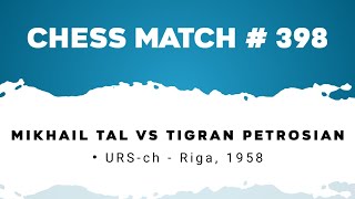 Mikhail Tal vs Tigran Petrosian • URSch  Riga 1958 [upl. by Tyrus]