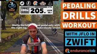 OneLegged and Cadence Drills Workout  with J FLo on Zwift [upl. by Demetris]