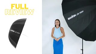 Godox UB 165W Parabolic White Umbrella Photography Large Reflector for Flash Camera [upl. by Telrats]