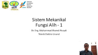 Fungsi Alih Sistem Mekanikal1 [upl. by Yrohcaz]