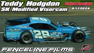 Teddy Hodgdon SK Modified Visorcam Stafford Speedway 5172024 [upl. by Ivetts]