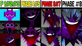 Phase 1 VS Phase 2 VS Phase 3 VS Phase 4 VS Phases 58 in Incredibox Sprunki [upl. by Yl]