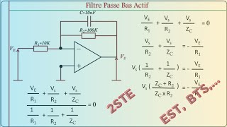 Filtre Passe Bas Actif  Étude Complète [upl. by Thill454]