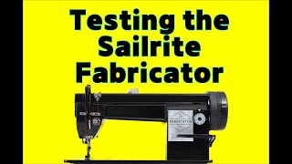 Sewing on my Sailrite Fabricator [upl. by Methuselah]