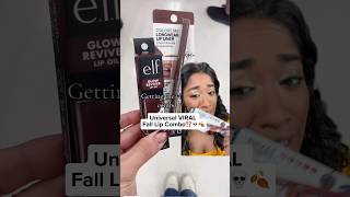 Trying the ✨VIRAL✨ fall lip combo on brown skin and how to make it browngirlfriendly [upl. by Attekahs670]