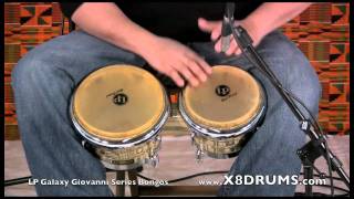 Bongos at X8 Drums LP Galaxy Giovanni Series Wood Bongos [upl. by Anua]