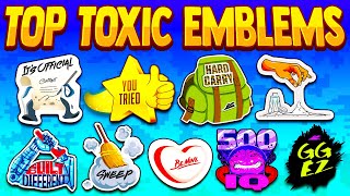 BEST TOXIC EMBLEMS in Warzone  Modern Warfare Cold War amp Vanguard Rare [upl. by Alameda152]