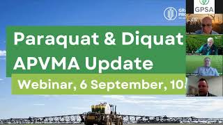 GPSA Paraquat amp Diquat APVMA Update Webinar 6 September 2024 [upl. by Chalmers]