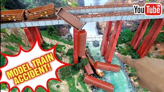 Indian Railways Model Train Accident  HO Scale Train Accident  Model Train Crash [upl. by Blackman]