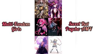 MultiFandom evil Girls  Sweet But Psycho AMV [upl. by Donela]