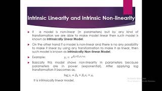 Econometrics1 Lecture 4 Part2  Intrinsic Linearity and Intrinsic NonLinear [upl. by Nairde]