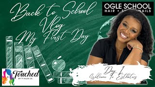 Esthetician School Student Vlog Day 1 of Esthetician School Ogle School 2024 TouchedByTyHairCo [upl. by Eiramadnil]