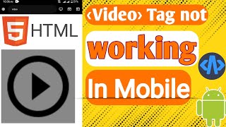 How to Fix HTML Video Tag Not Working in Mobile Acode [upl. by Ratcliffe]