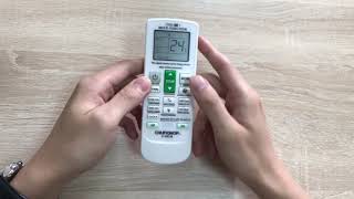 How to use Chunghop K2012E Universal Air Conditioner Remote [upl. by Yllak701]