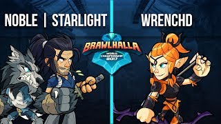 Noble  Starlight Vs Wrenchd  1v1 Top 32  Brawlhalla World Championship 2017 [upl. by Annoif97]