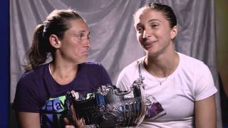 Sara Errani and Roberta Vinci interview final  2014 Australian Open [upl. by Havstad]