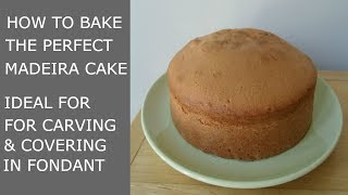 How to bake the perfect 8quot round moist Madeira Cake ideal for covering with fondant icing [upl. by Sibelle]