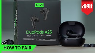 Mivi DuoPods A25 True Wireless Earbuds How to Pair [upl. by Marna946]