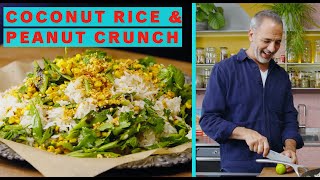 Coconut rice with peanut crunch  Ottolenghi Test Kitchen [upl. by Leaper723]